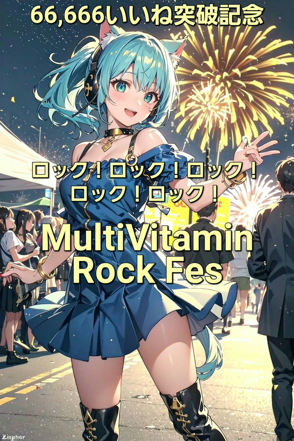 ㊗️66,666いいね突破記念🎉🎊「ロック！ロック！ロック！ロック！ロック！multiVitamin Rock fes」🎸⚡️