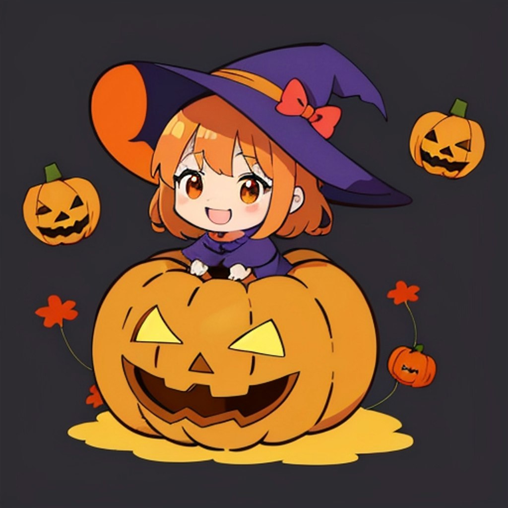 ハロウィンとちびっこ魔女さん