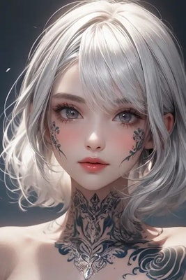 Girl with silver hair