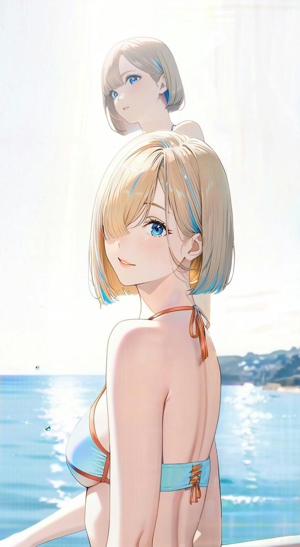姉妹で夏。