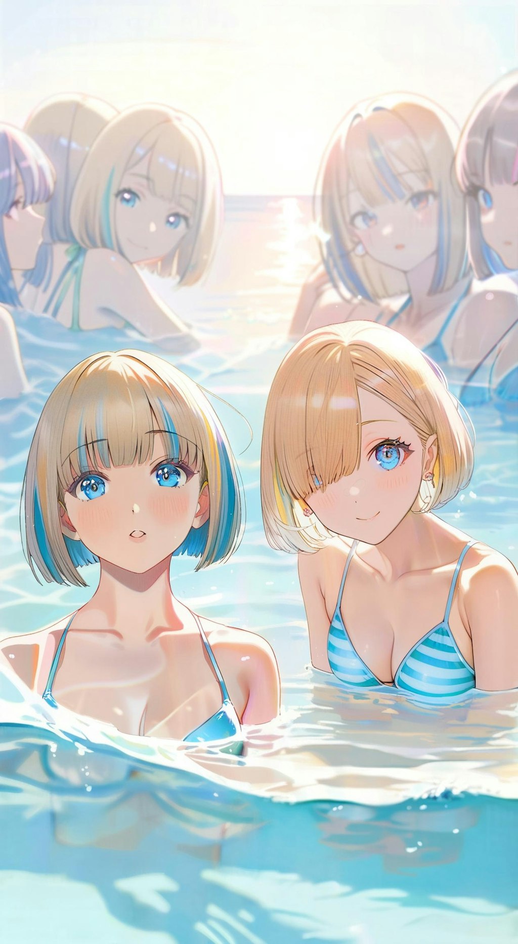 姉妹で夏。