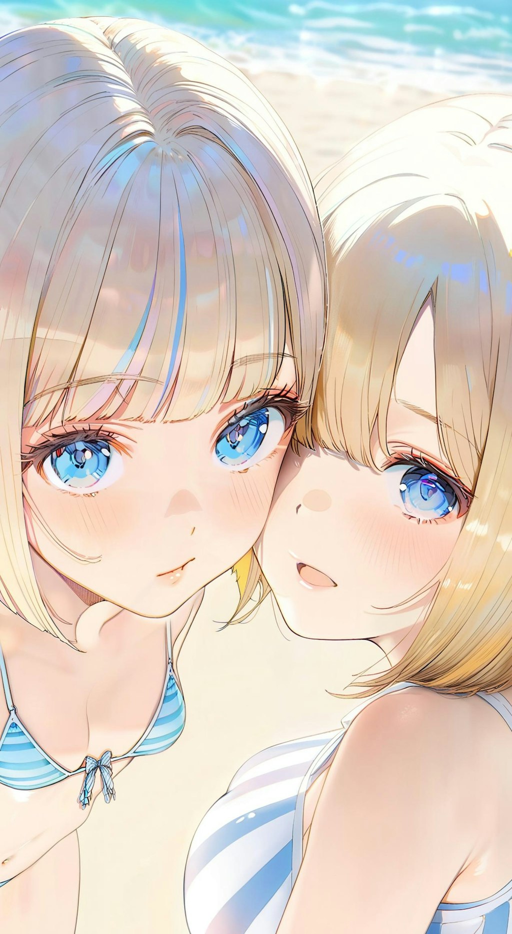 姉妹で夏。