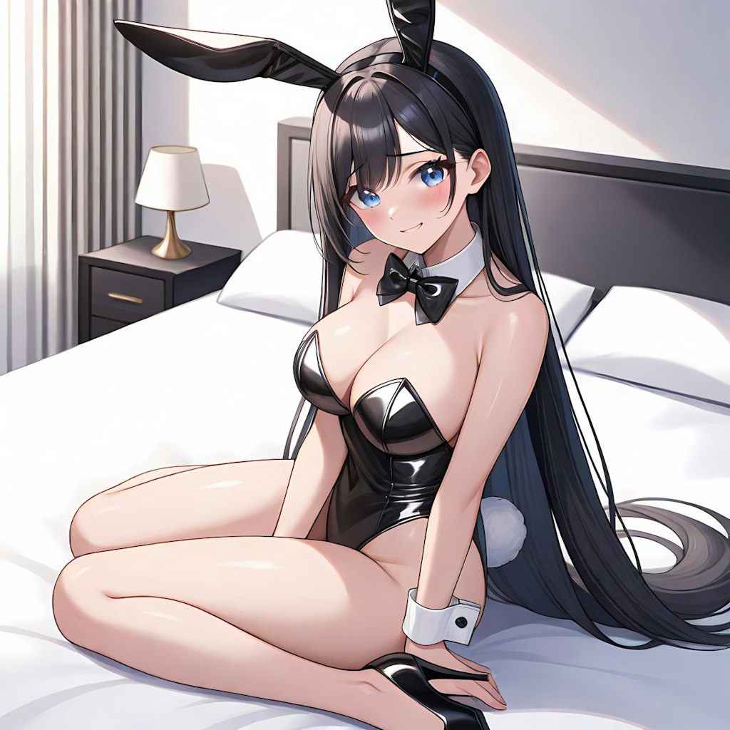 黒エナメルバニーガール