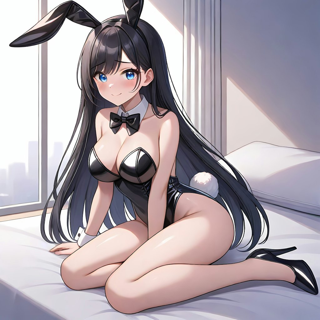 黒エナメルバニーガール