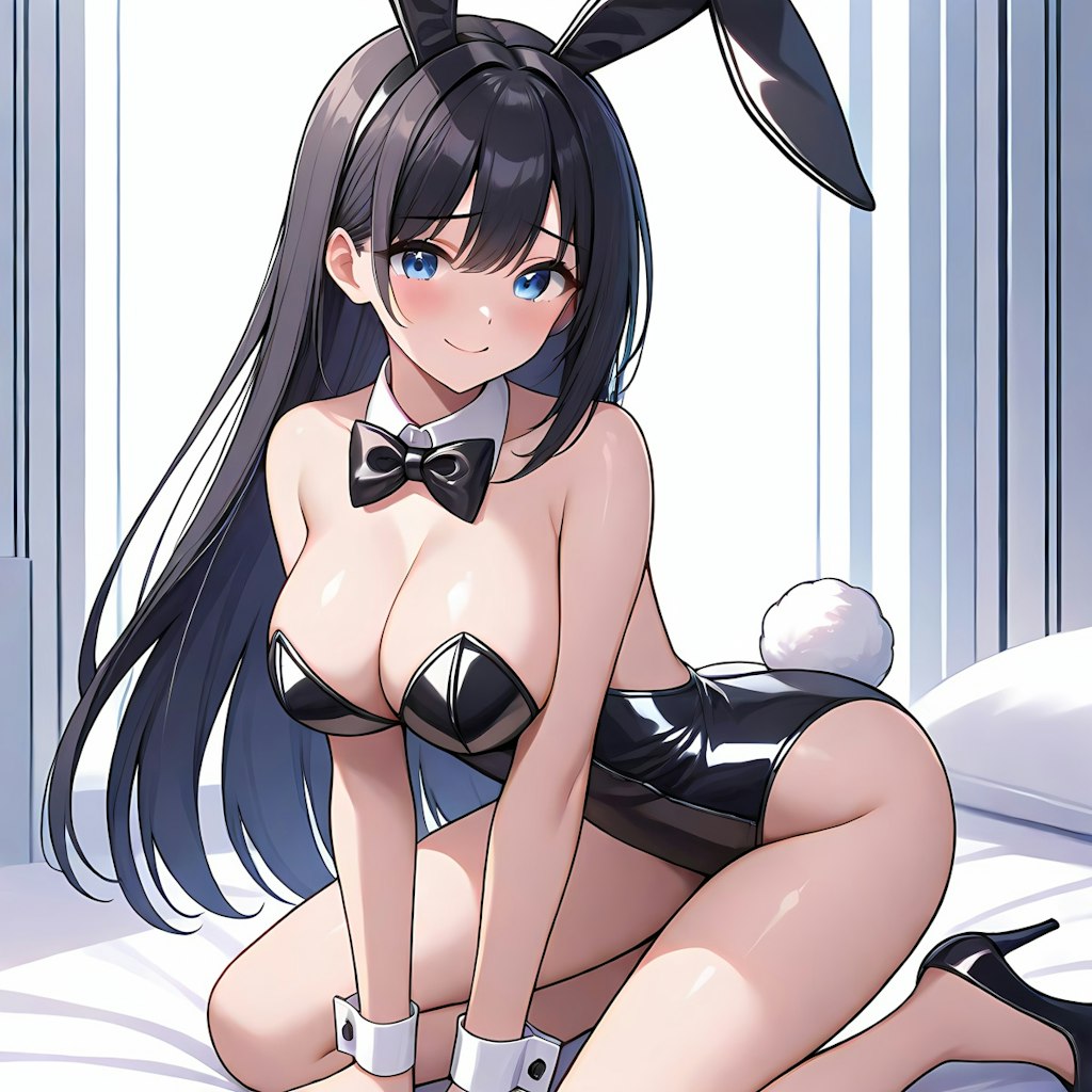 黒エナメルバニーガール