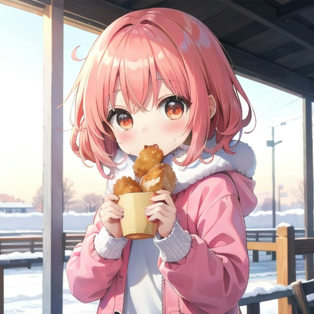 girl eating