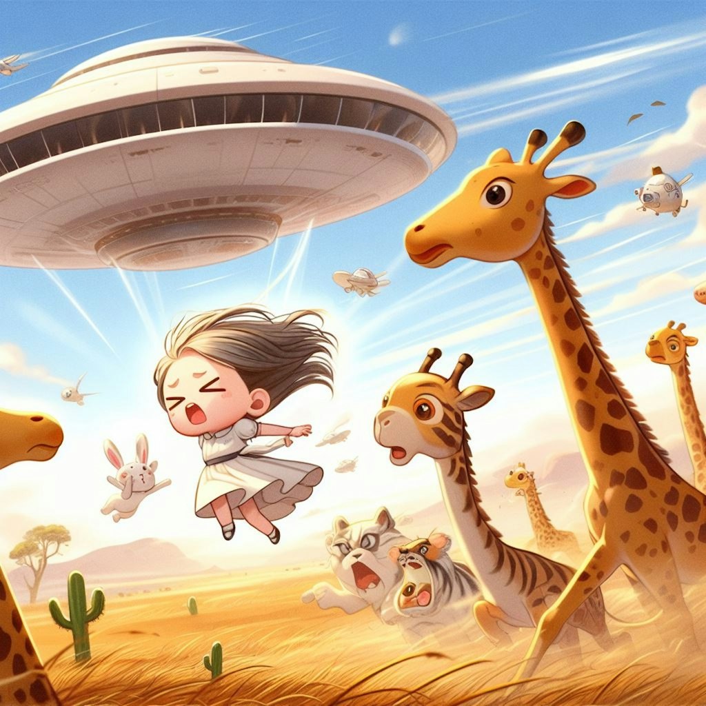 【ネタ】宇宙人にさらわれそうになる女の子を助けようとする動物たち。