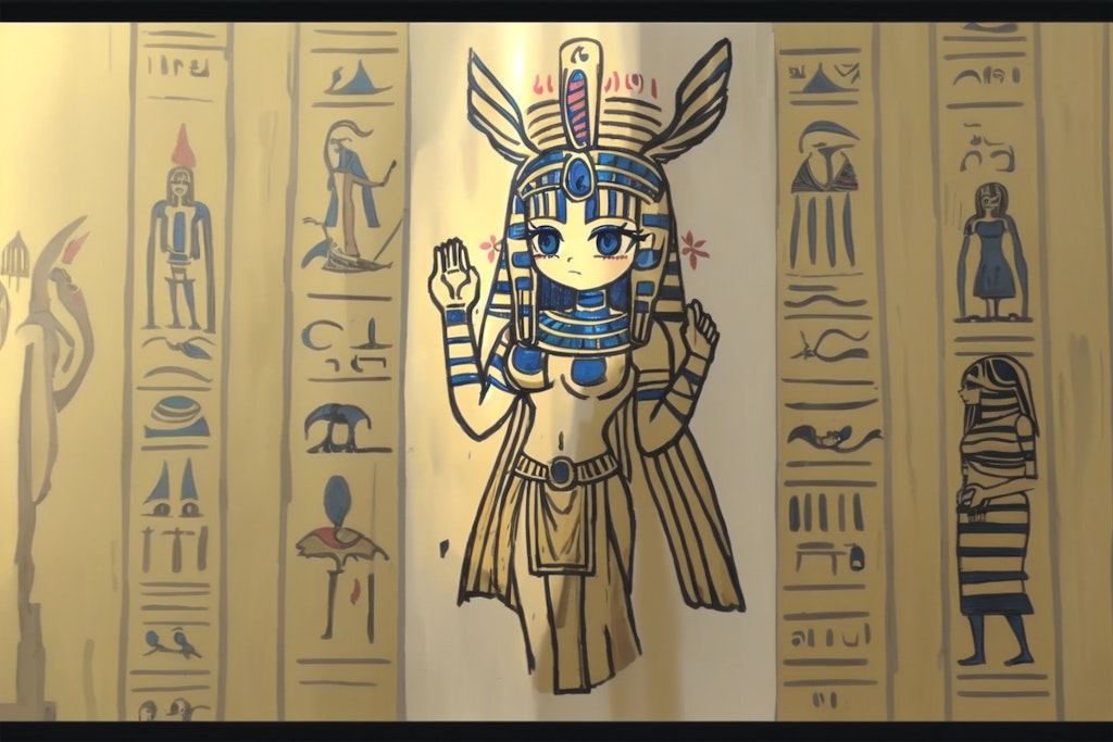 アルプス一万尺で遊んでいた古代エジプトの女王の壁画
