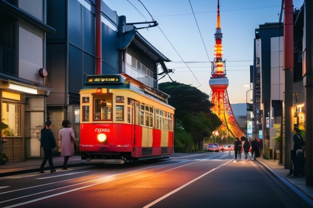 東京タワー＆路面電車