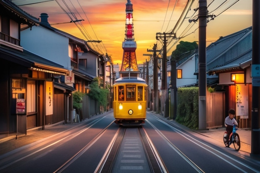 東京タワー＆路面電車