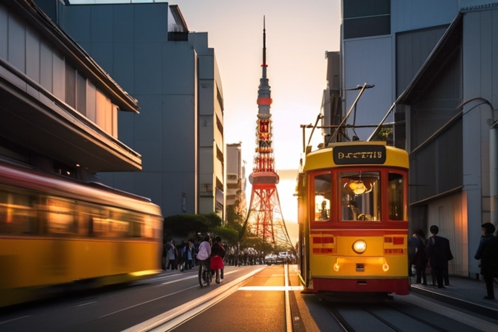 東京タワー＆路面電車