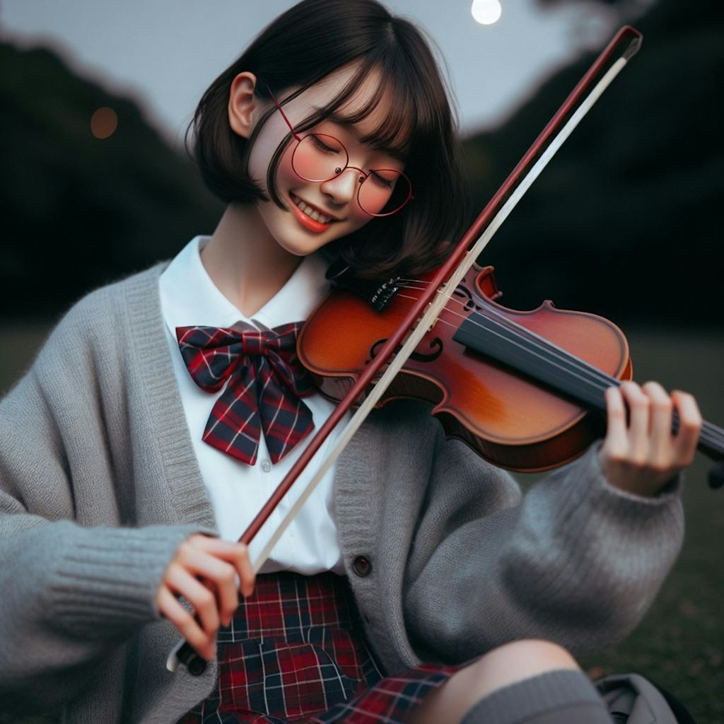 眼鏡女子 楓のバイオリン