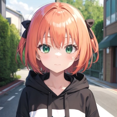 With a Cute Hoodie