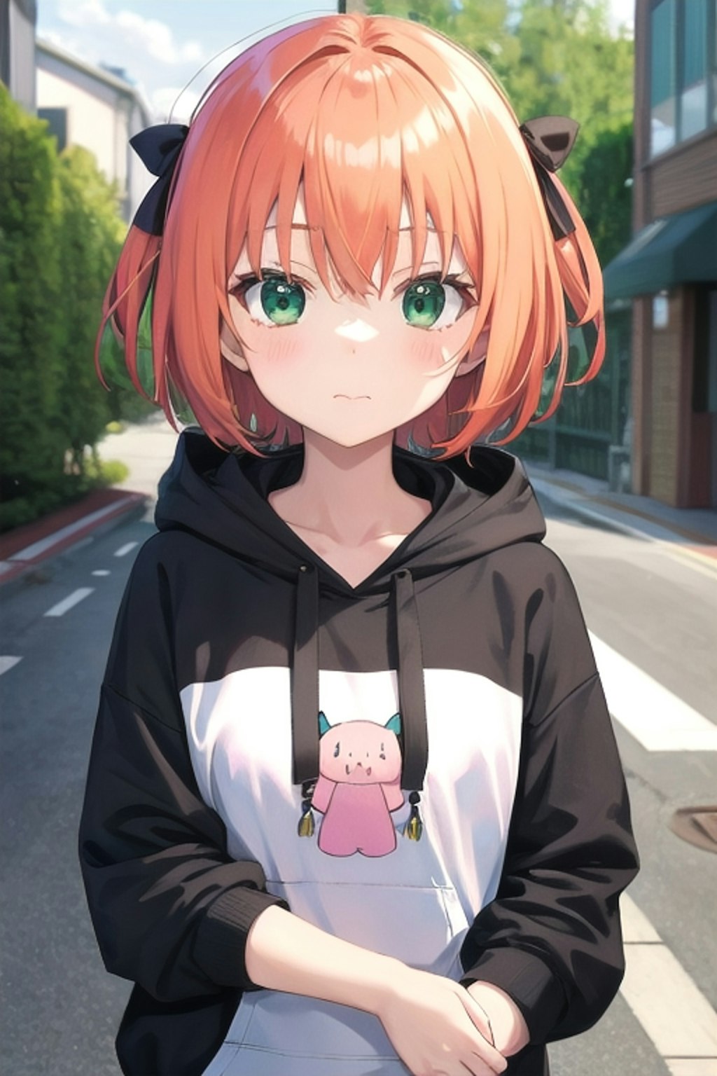 With a Cute Hoodie
