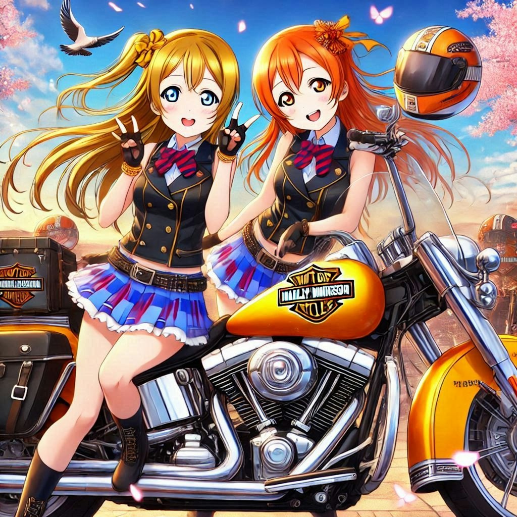 ラブライブキャラとハーレーダビッドソン