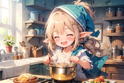 Elf preparing a meal 39