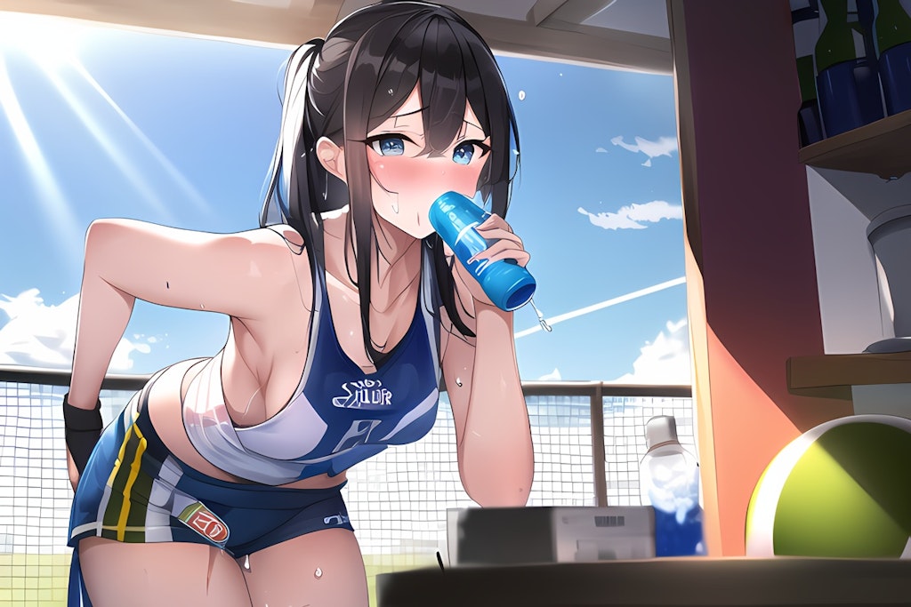 真夏のスポーツ少女