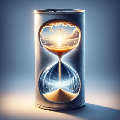 Contained Paradox: The Infinite Hourglass in a Can.