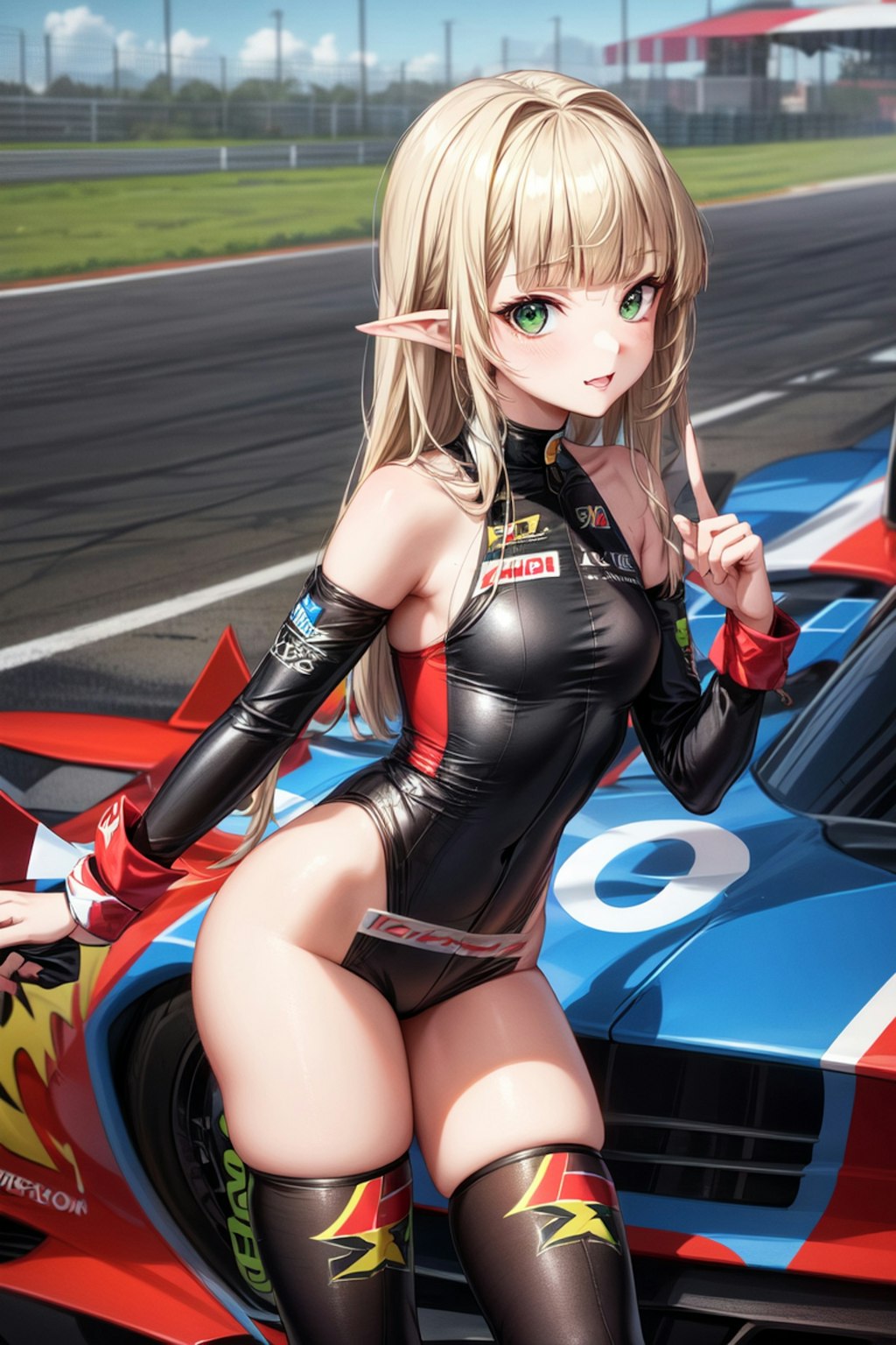 レースクイーンなエルフさん