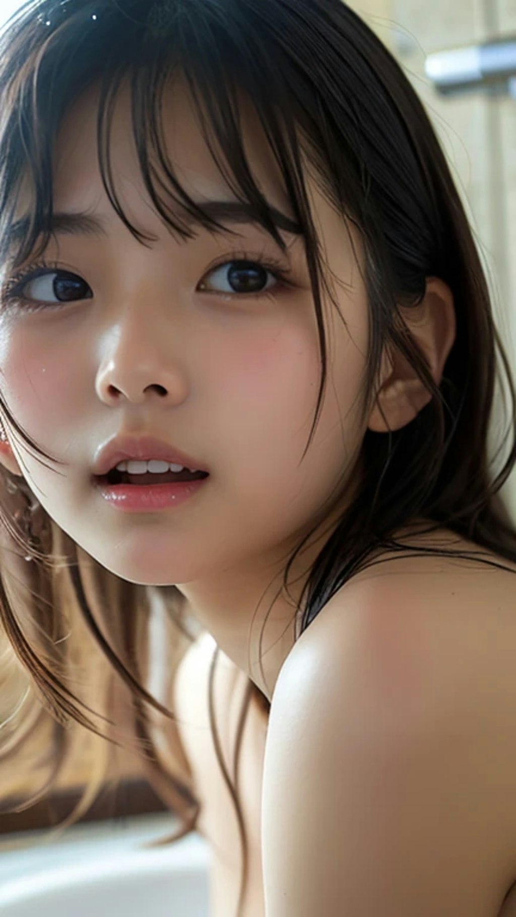 シャワールームで…。