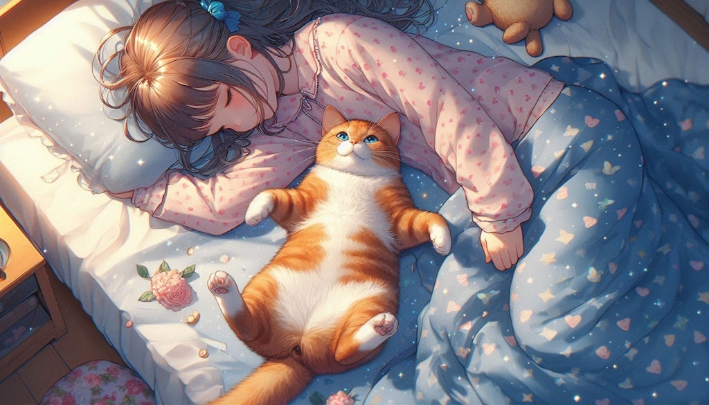 ネコがねころんだ
