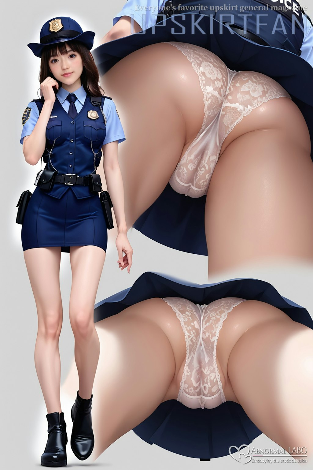 3枚）至高の眺め♡婦警さん【Upskirt】