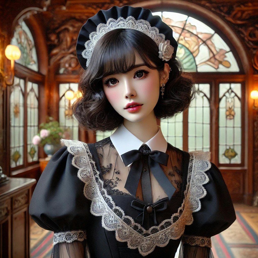 メイド服に挑戦してみた風水師ちゃん