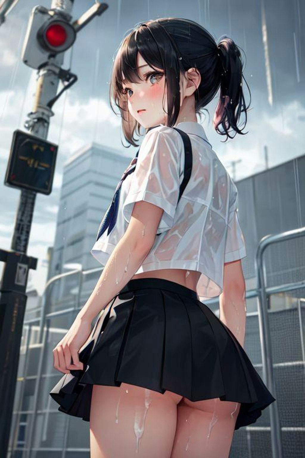 雨に濡れた少女5