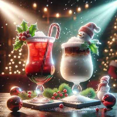 Bar_AI レシピ16 & 17　“Santa’s Delight” “Snowy Night”