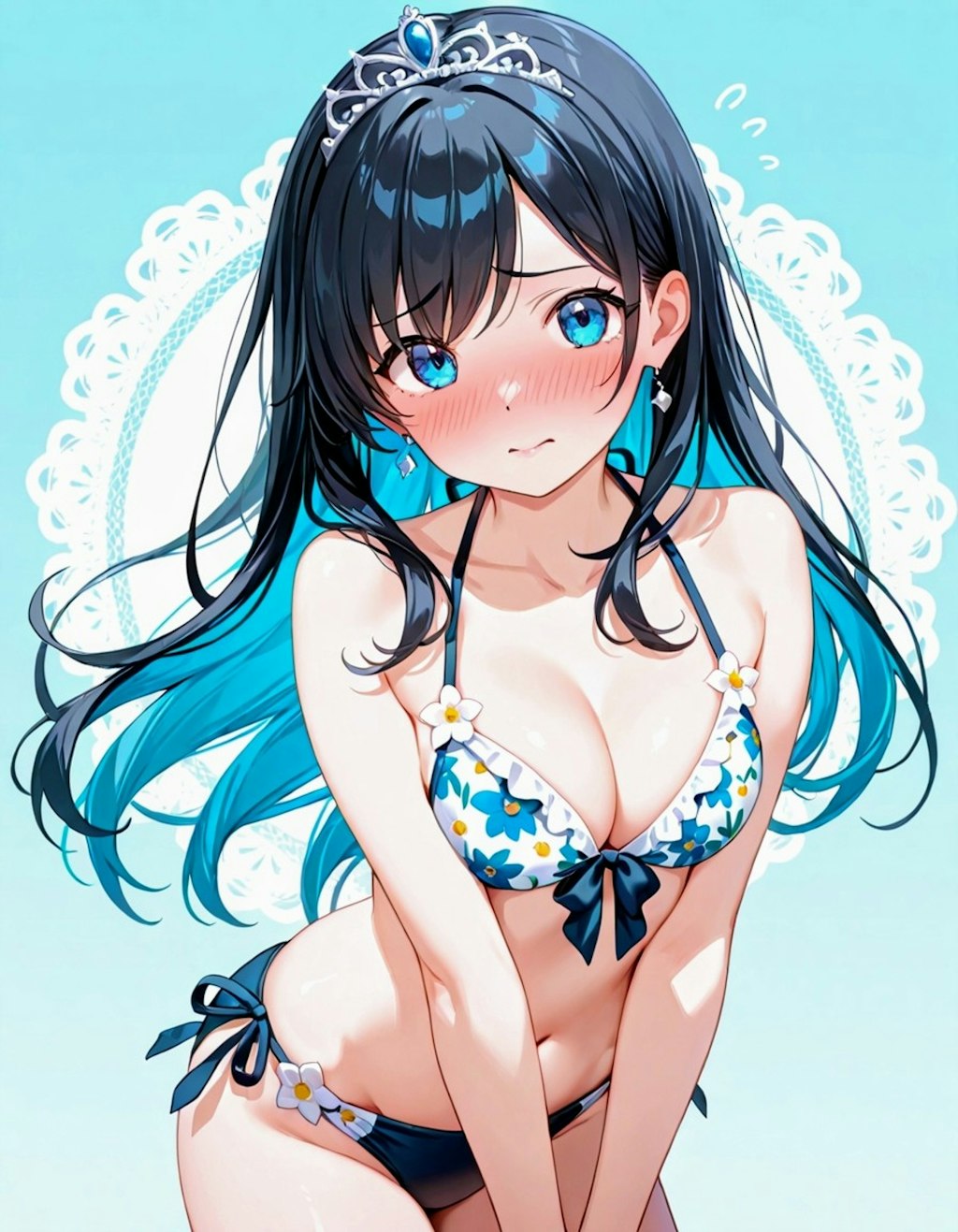 花柄ビキニお姉やん