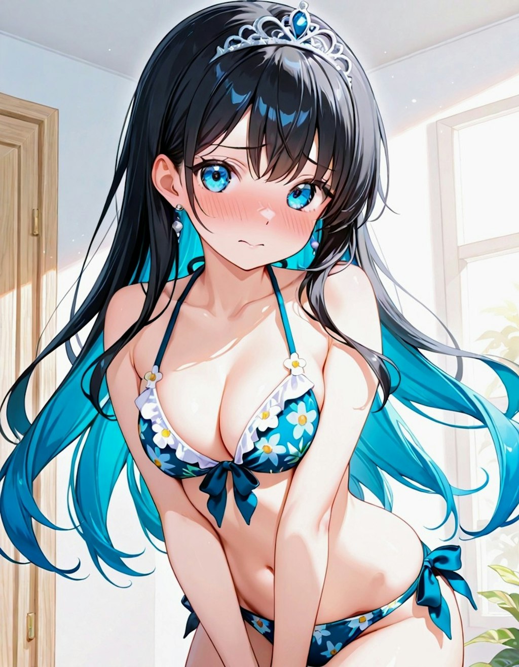 花柄ビキニお姉やん