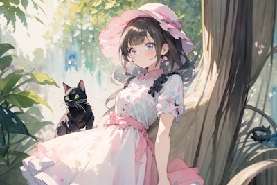 猫と少女(forest) : 2023.08.28