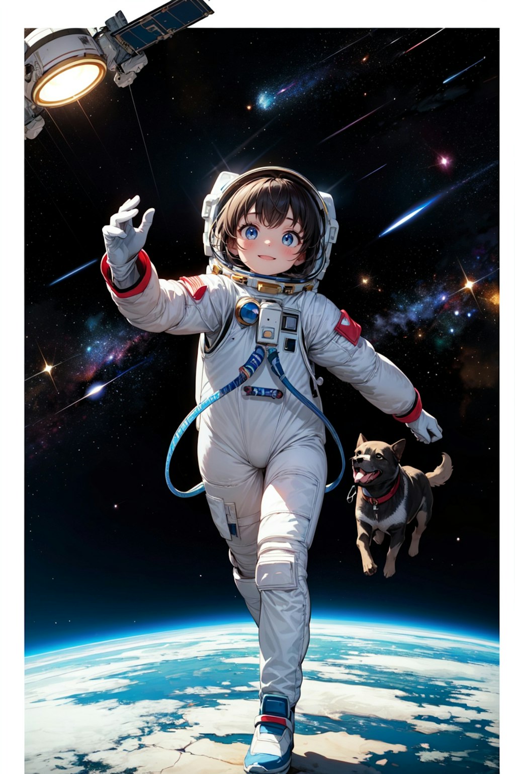 宇宙犬と宇宙散歩