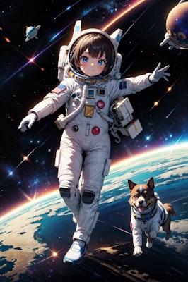 宇宙犬と宇宙散歩