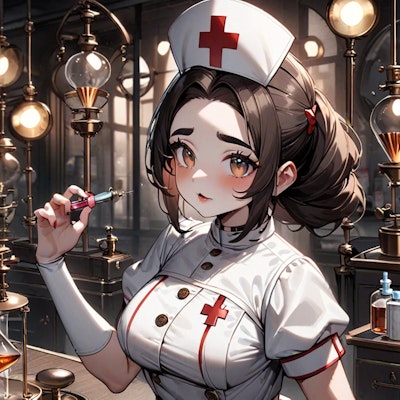 スチームパンク世界の病院で働く看護師
