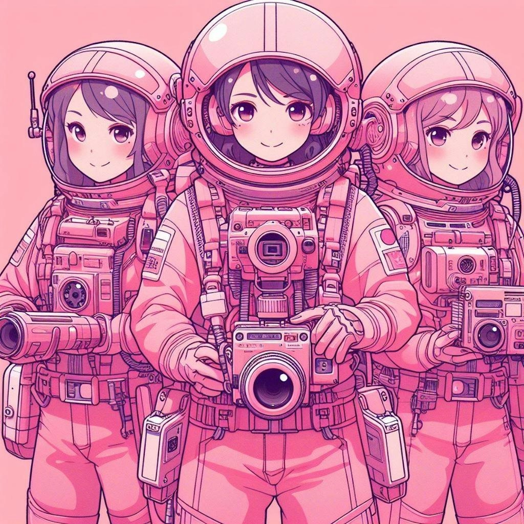 新しい仕様のピンク宇宙服