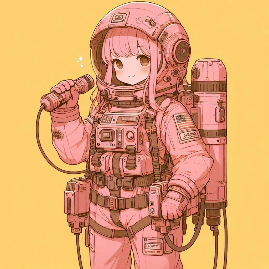 新しい仕様のピンク宇宙服