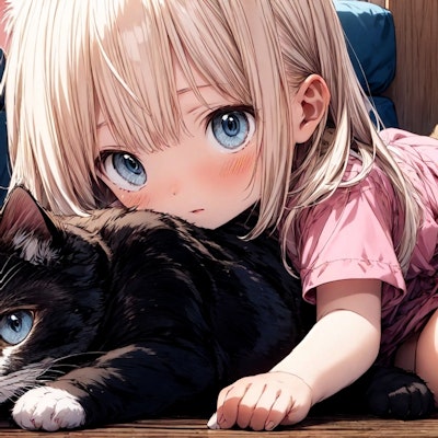 猫と遊ぶ女の子