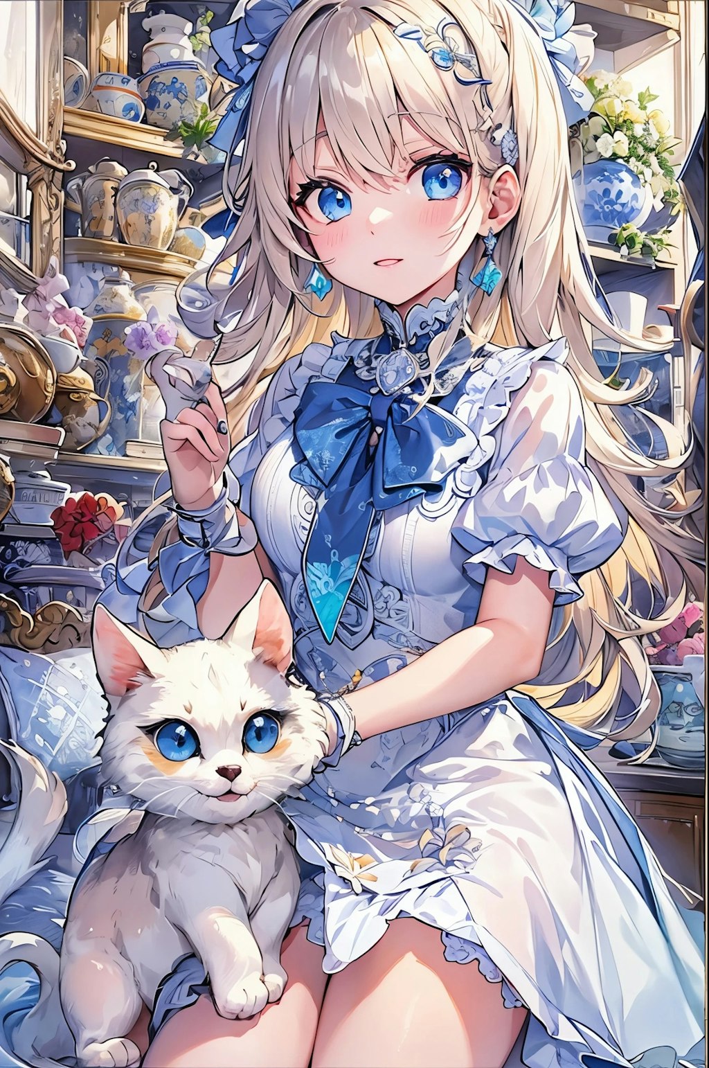 白猫と少女