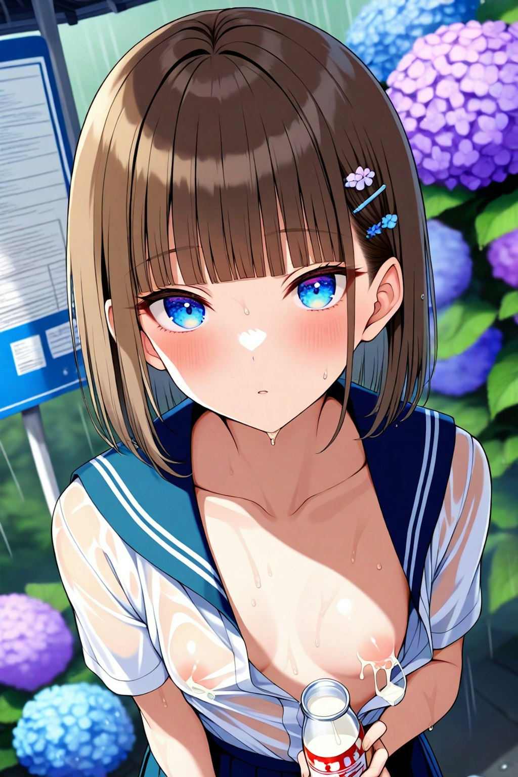 貧乳少女の搾りたてミルク