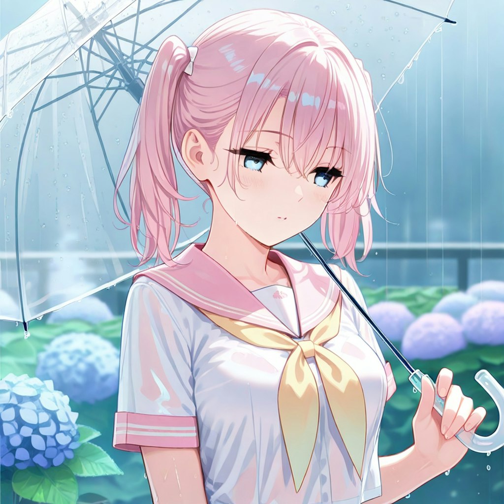 梅雨の花音ちゃん