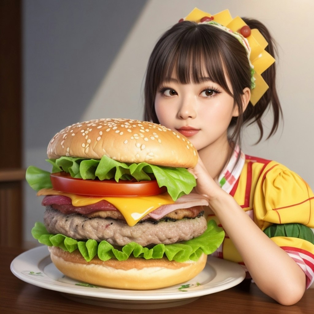 巨大ハンバーガー