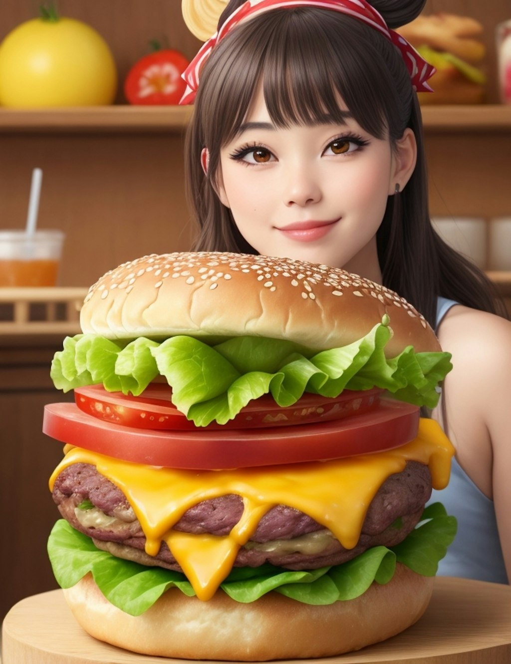 巨大ハンバーガー