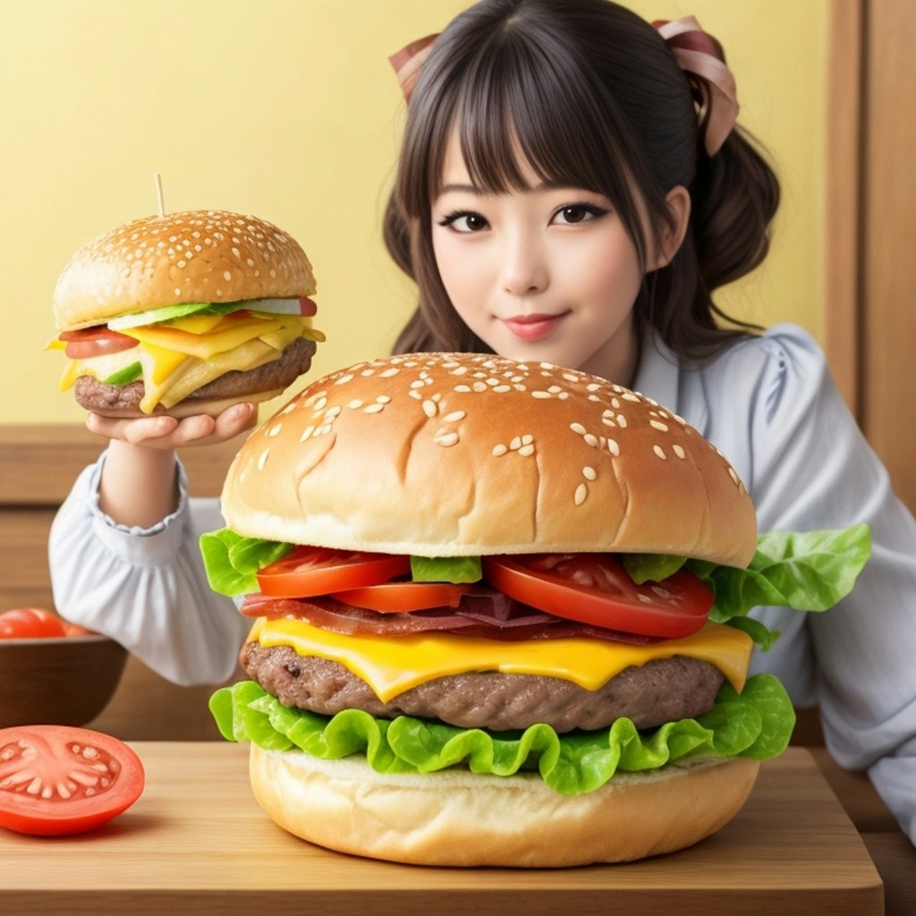 巨大ハンバーガー