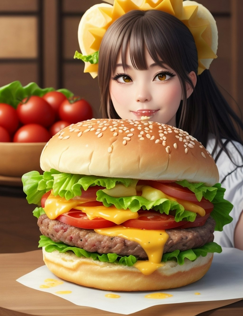 巨大ハンバーガー