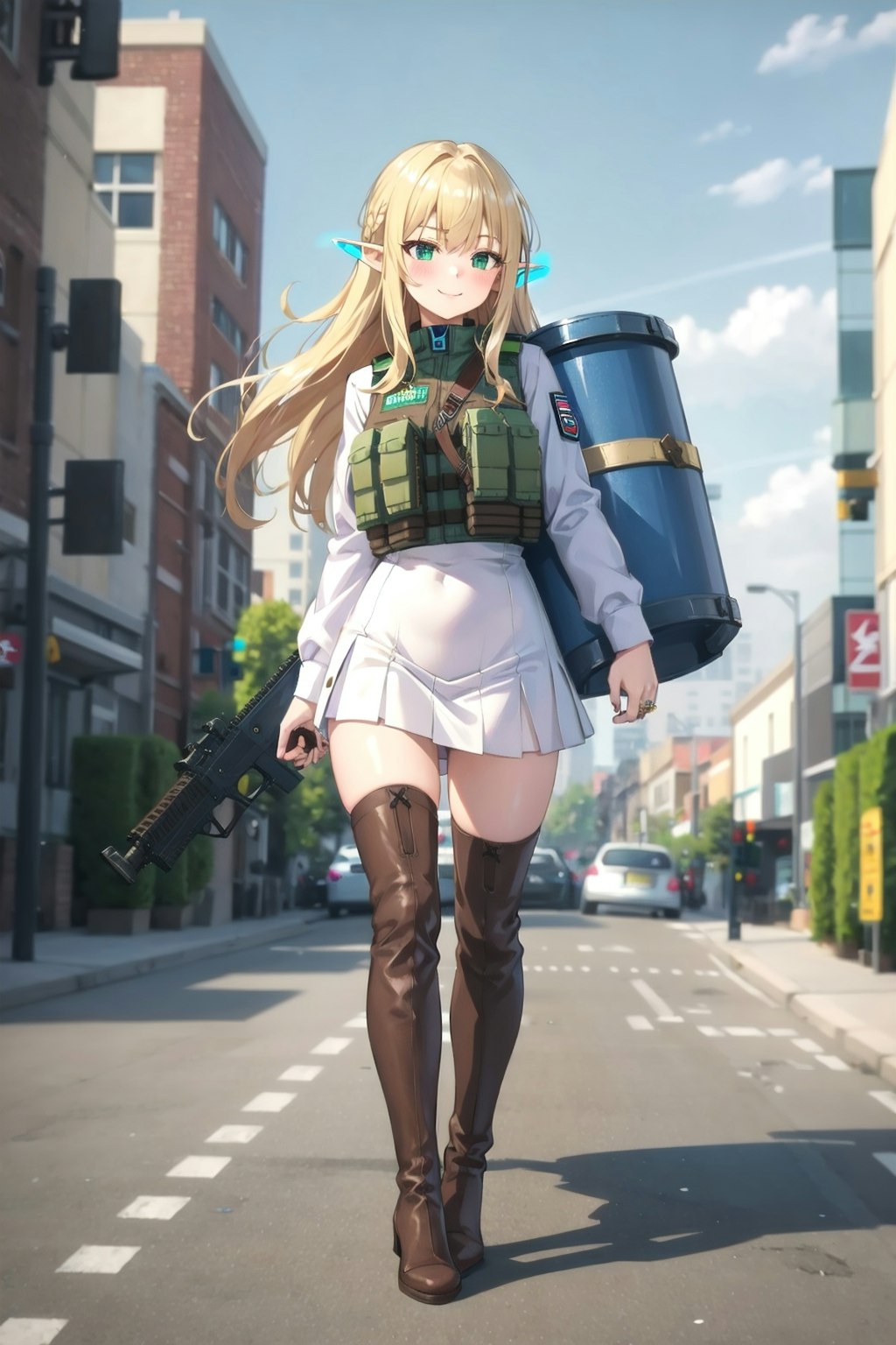 白い軍服で