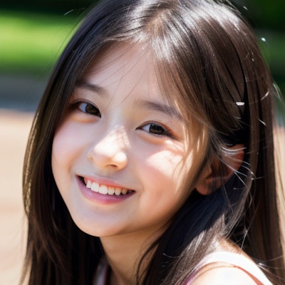 笑顔の可愛い12歳の女子中学生