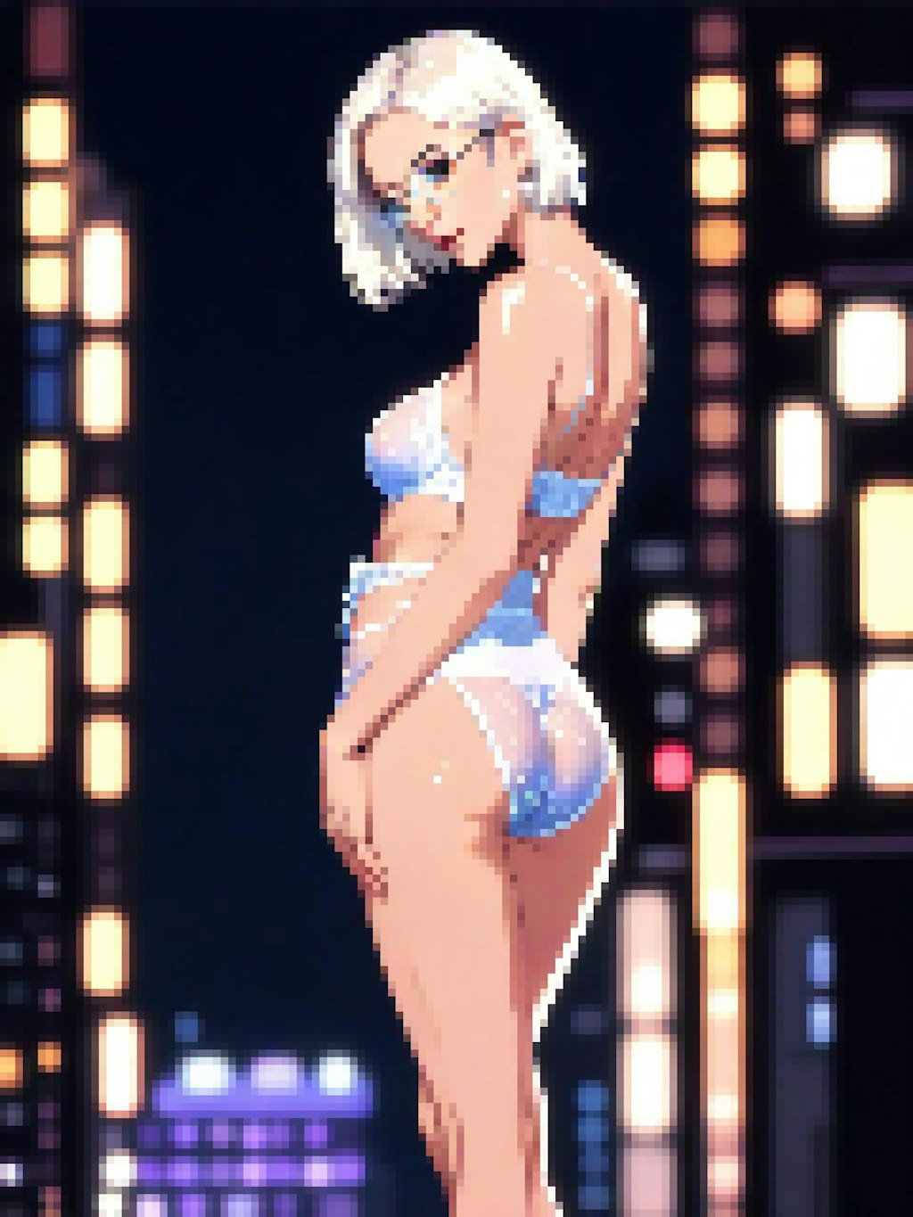 スケッチ/ドット絵/水彩画/チョーク絵×下着×アーバンナイト