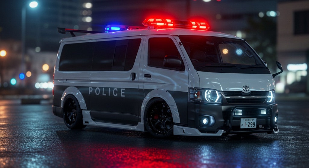 ハイエースパトロールカーのドリ車