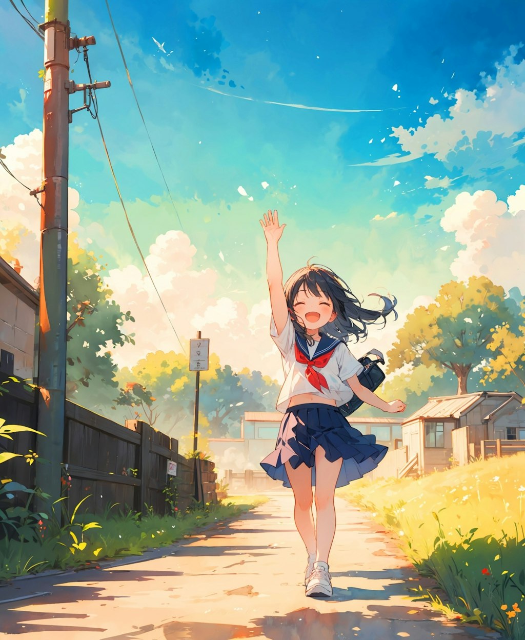 通学路の少女